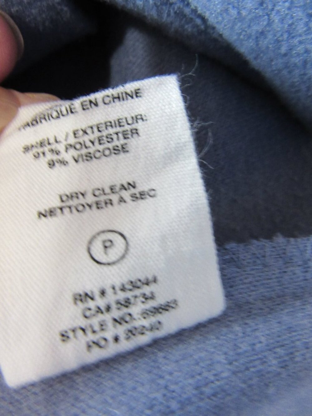 AVEC LES FILLES Blue L Outerwear Long Sleeve Collared Button Closure Jacket - Picture 4 of 4